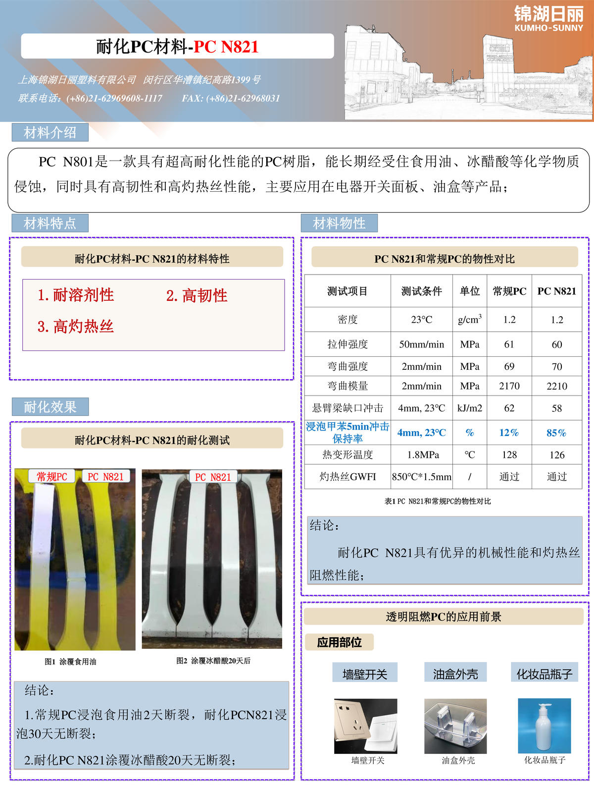耐化PC材料 PC N821